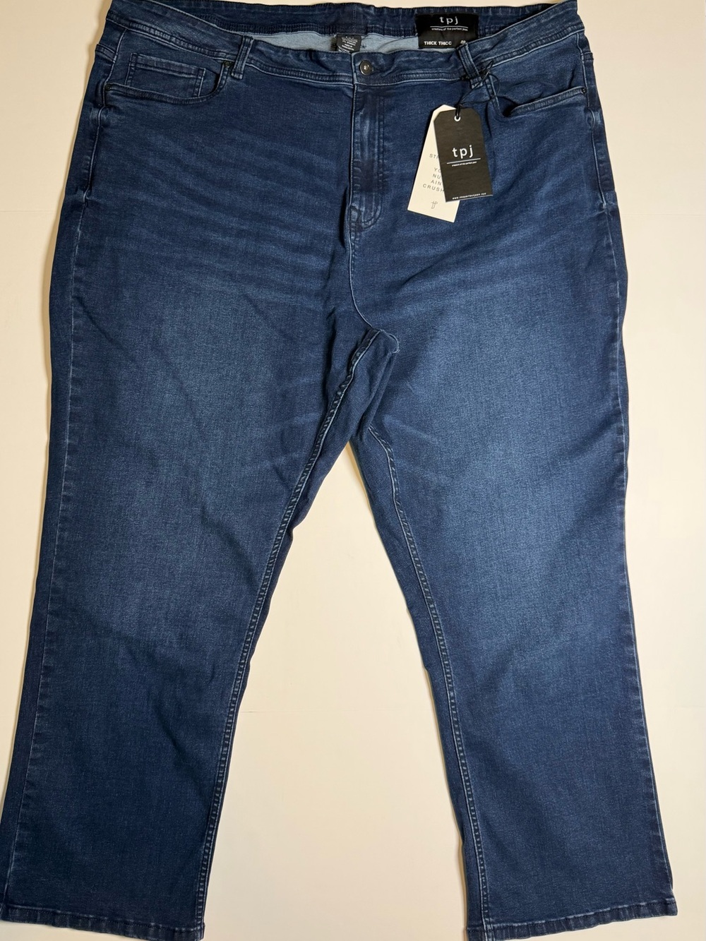The Perfect Jean TPJ Men's Thick Thicc Fit Jeans Dark Wash Stretch 48x30 NWT